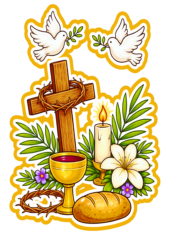 holy week symbols illustration