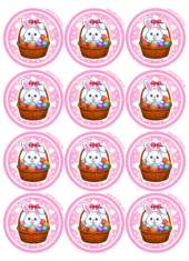 feliz páscoa adesivos redondo com coelhinho 12 imagens