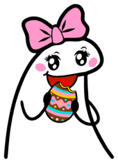 figurinhas de páscoa flork of cows comendo ovo de chocolate