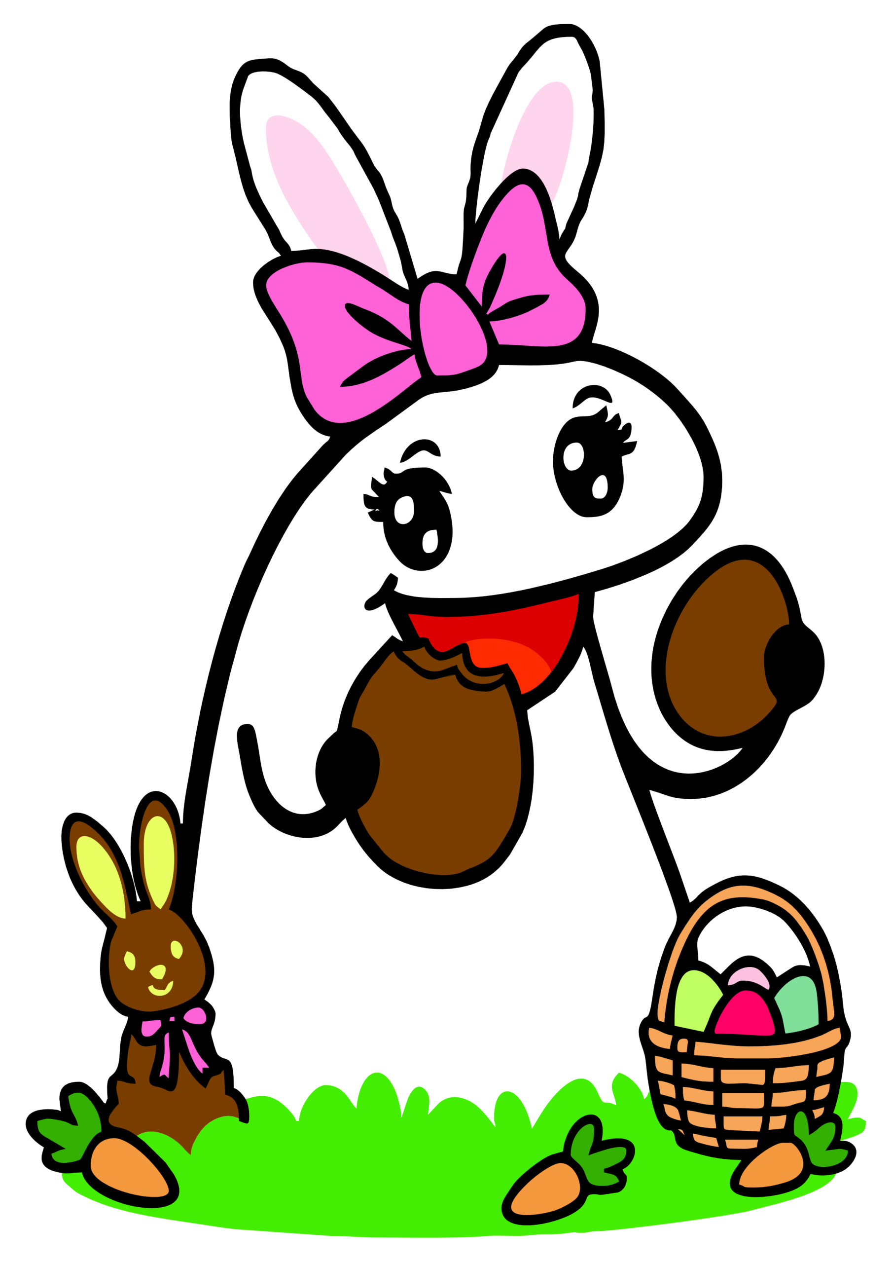 Stickers for social media flork of cows easter special chocolate eggs pink bow graphic arts png