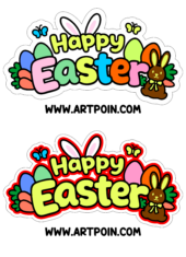 happy easter lettering