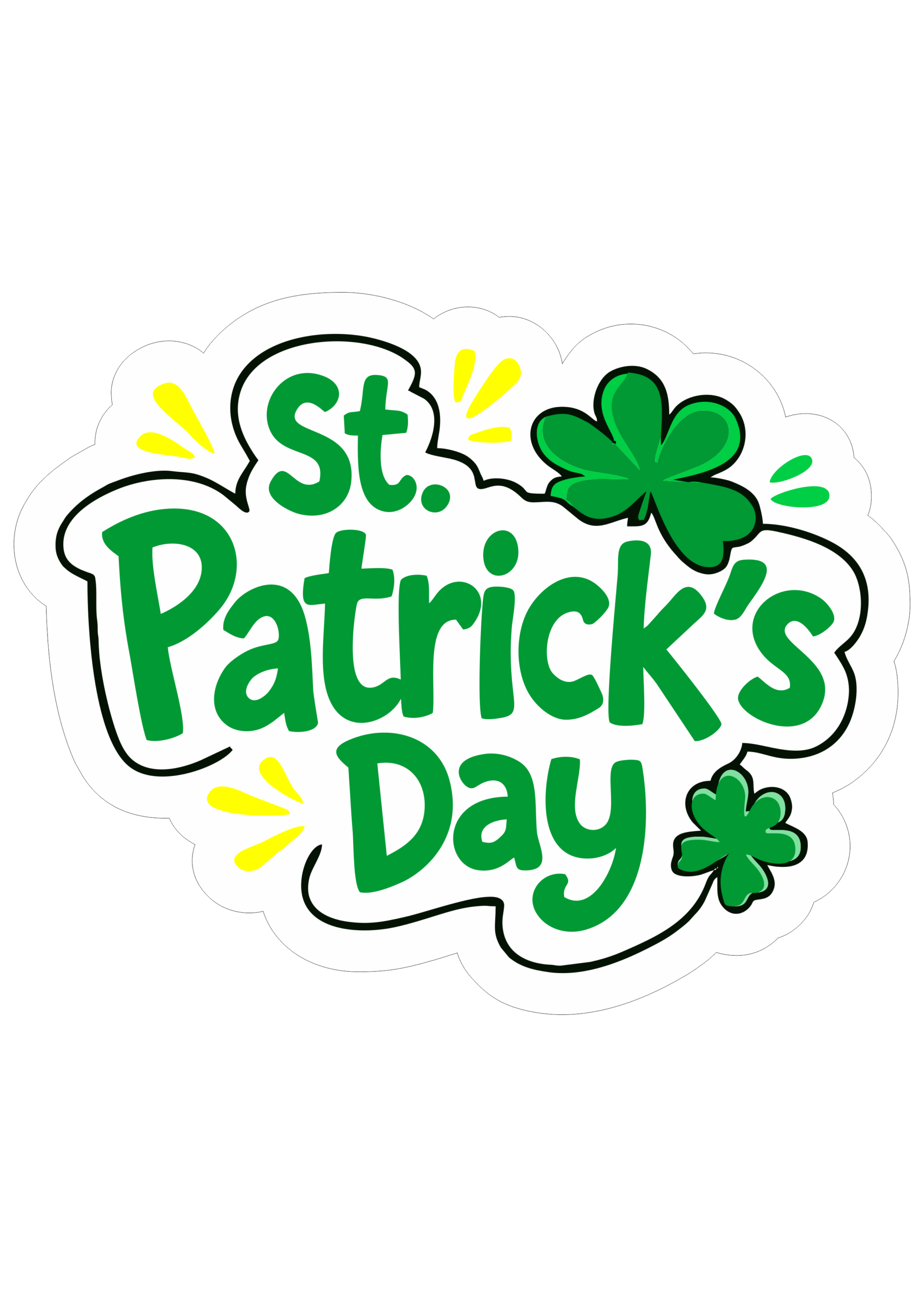 Dia de São Patrício logo topo de bolo para decoração pronto para imprimir png