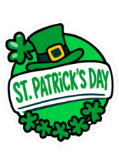 st patricks day decor round sticker