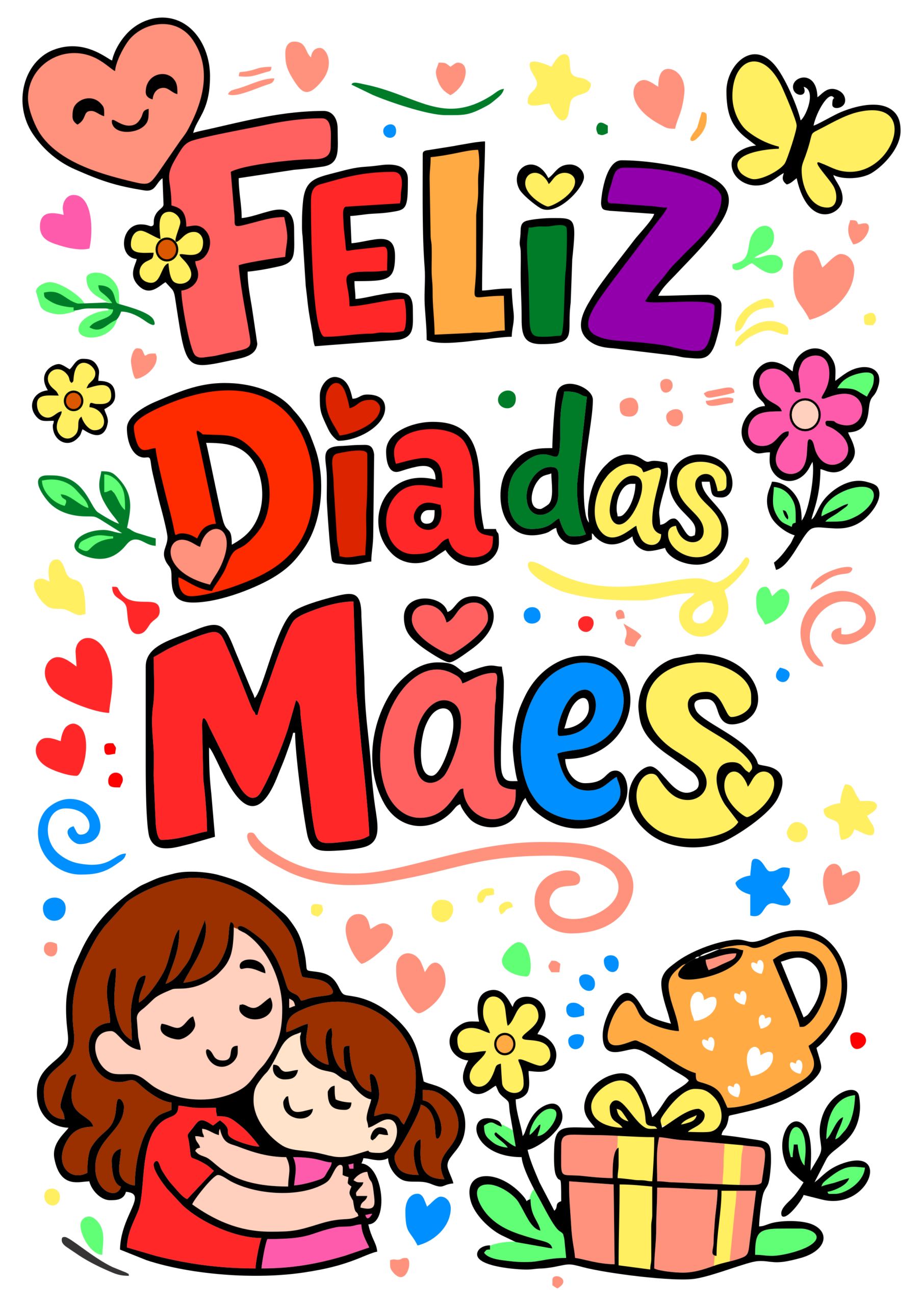 Feliz dia das mães desenho simples ideal para estampas e designers png