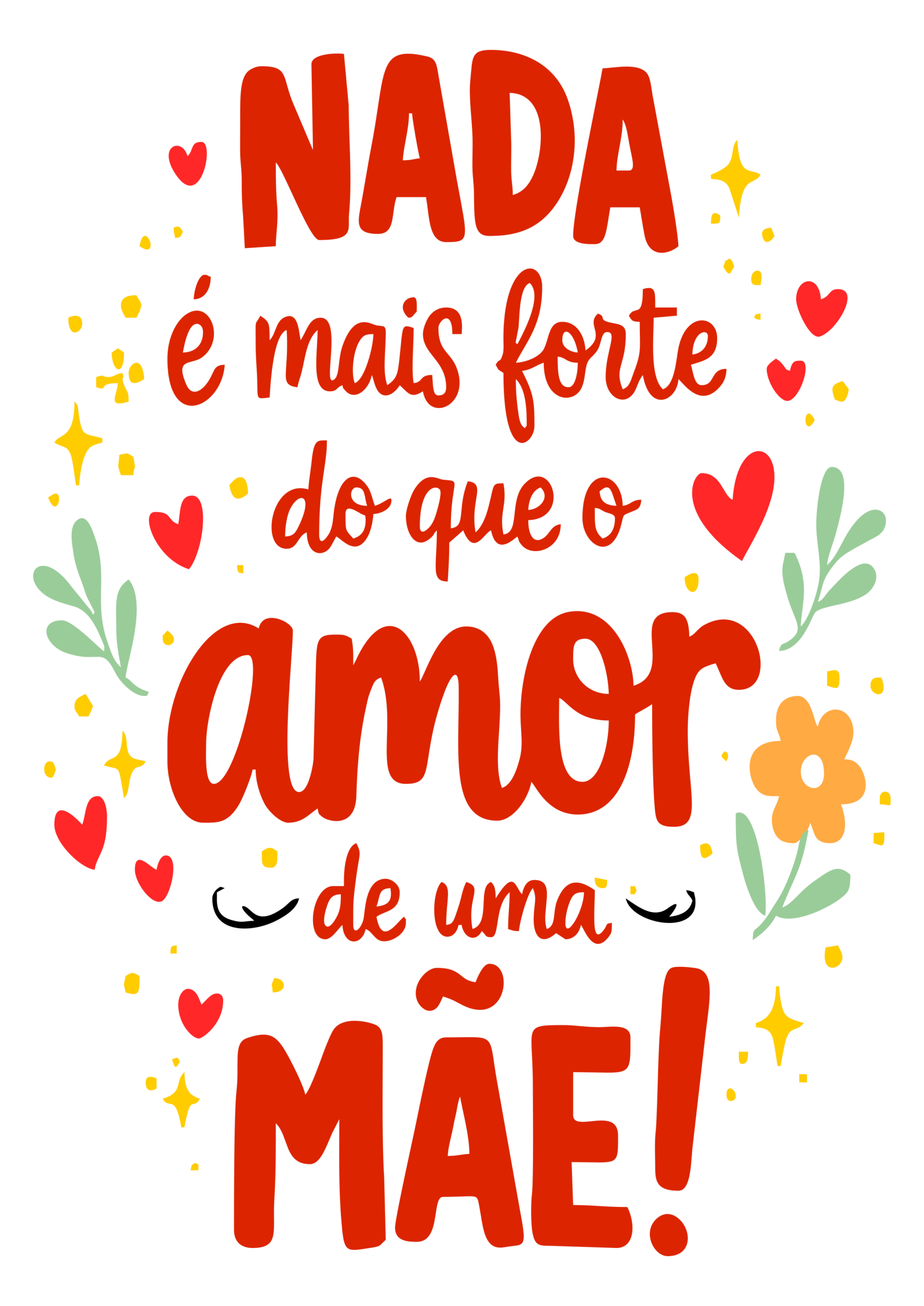 Frases para o dia das mães nada é mais forte do que o amor de uma mãe png