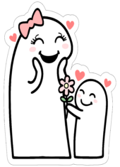 happy mothers day flork of cows funny stickers flower for mommy