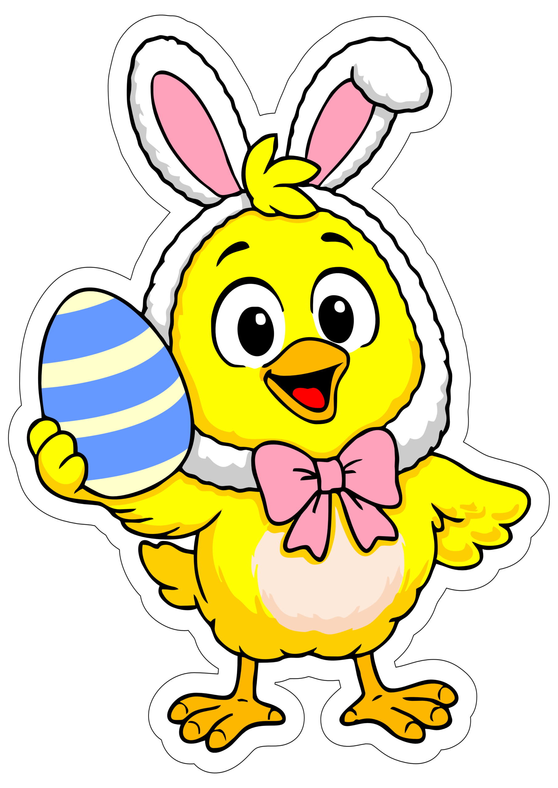 Lottie Dottie Chicken happy easter simple drawing clean background Little Yellow Chickadee png