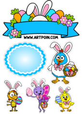 topo de bolo imagens de páscoa galinha pintadinha personagens